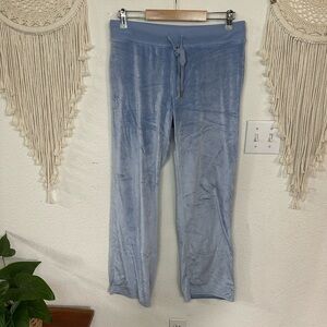 Aerie Real Good Soft Blue velour Track Pants large